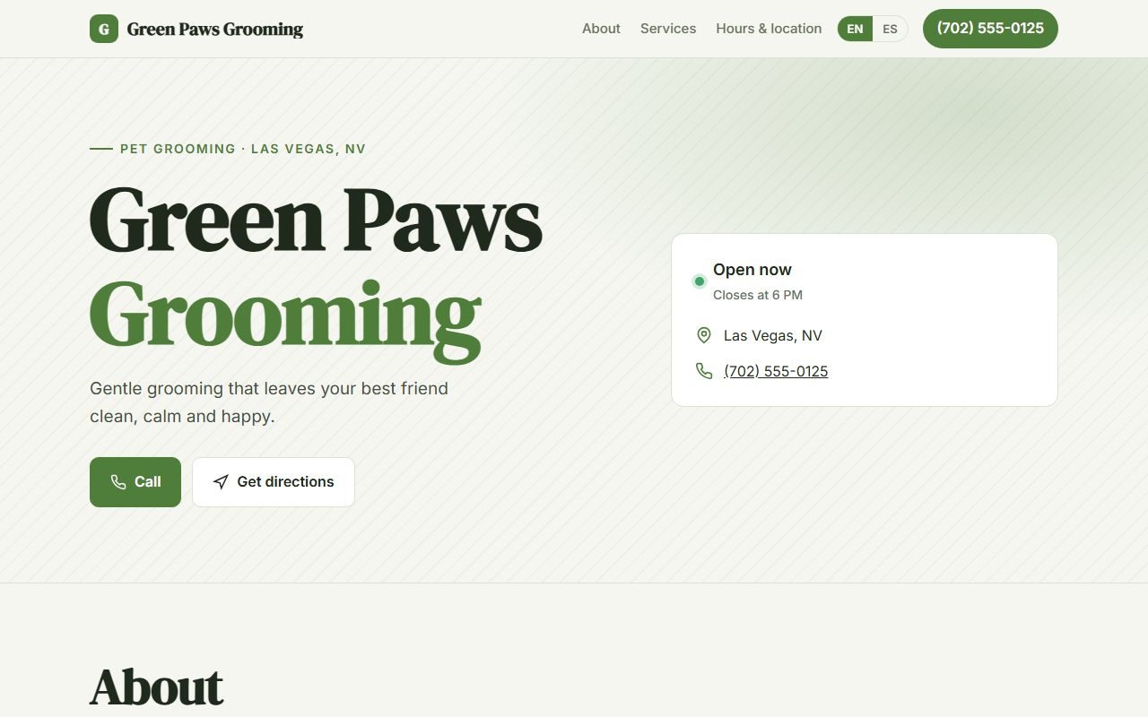 Green Paws Grooming